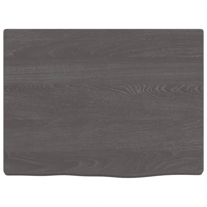 Waschtischplatte Dunkelbraun 40x30x2 cm Massivholz Behandelt