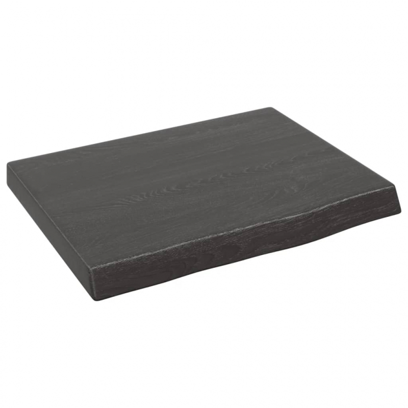 Waschtischplatte Dunkelbraun 40x30x(2-4)cm Massivholz Behandelt