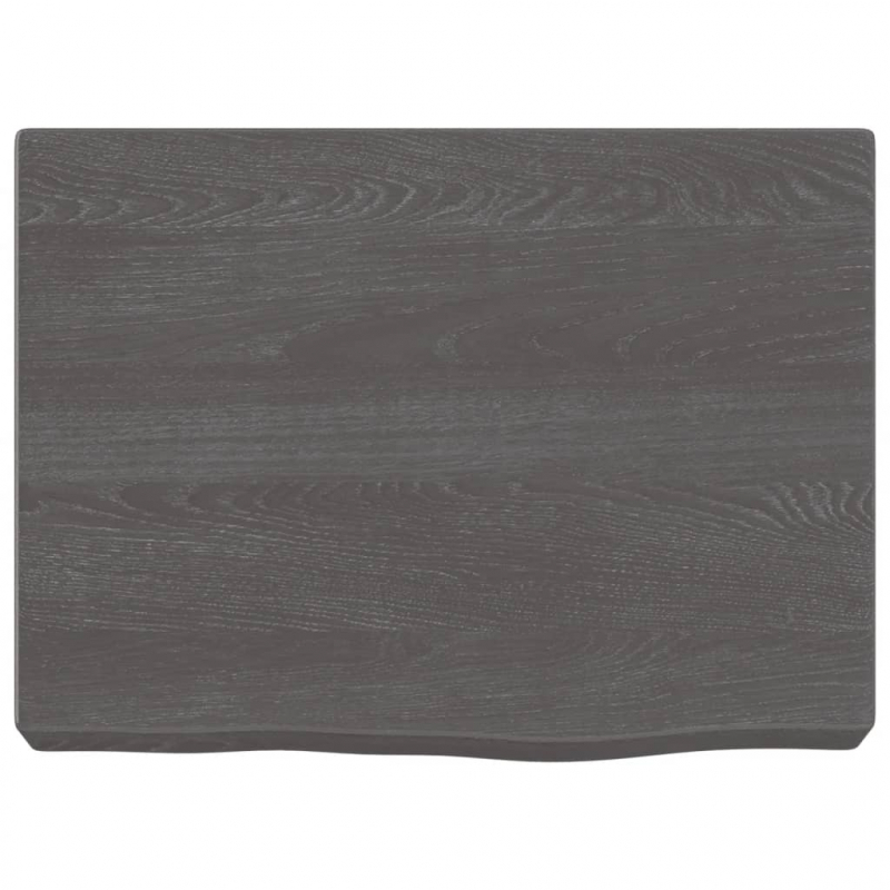 Waschtischplatte Dunkelbraun 40x30x(2-6)cm Massivholz Behandelt