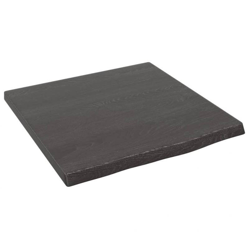 Waschtischplatte Dunkelbraun 40x40x2 cm Massivholz Behandelt