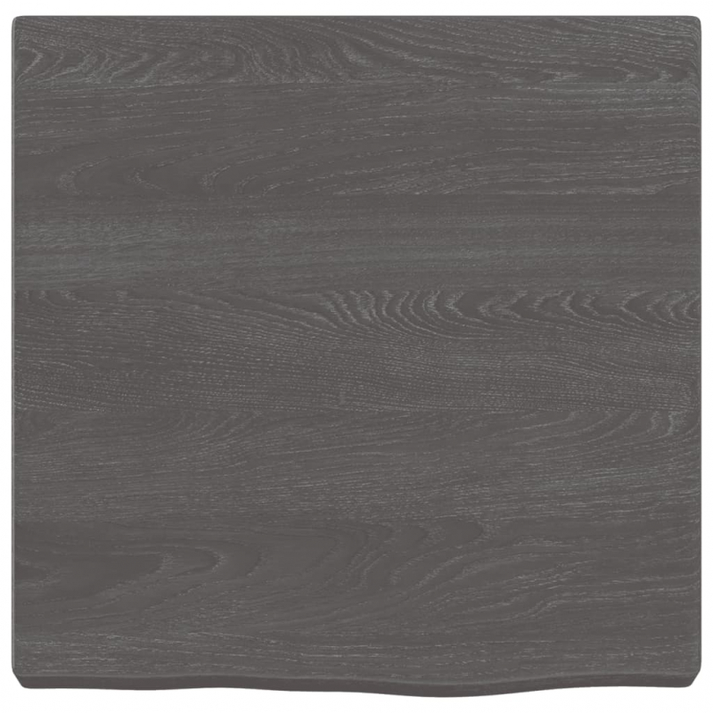 Waschtischplatte Dunkelbraun 40x40x(2-4)cm Massivholz Behandelt