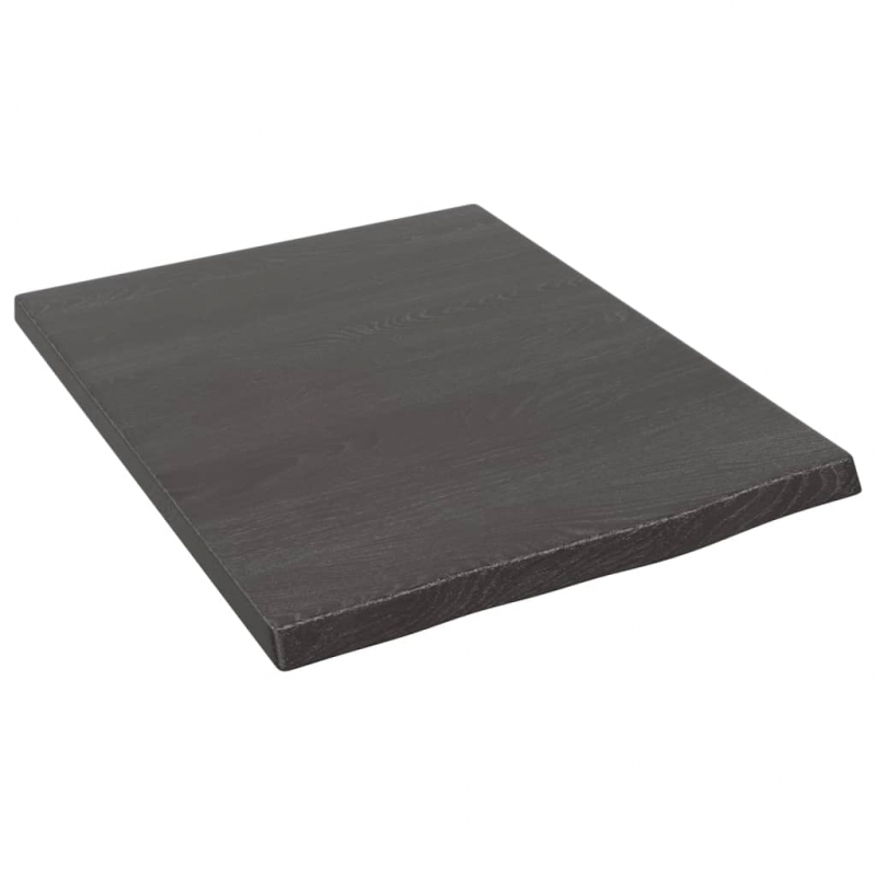 Waschtischplatte Dunkelbraun 40x50x2 cm Massivholz Behandelt