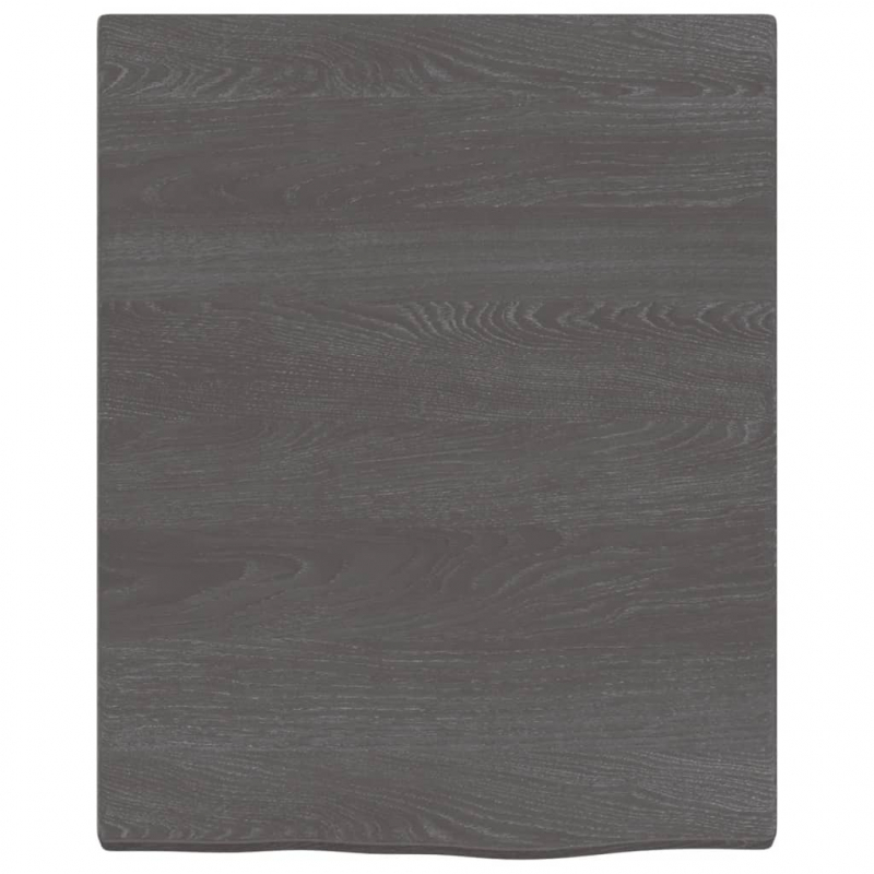 Waschtischplatte Dunkelbraun 40x50x2 cm Massivholz Behandelt