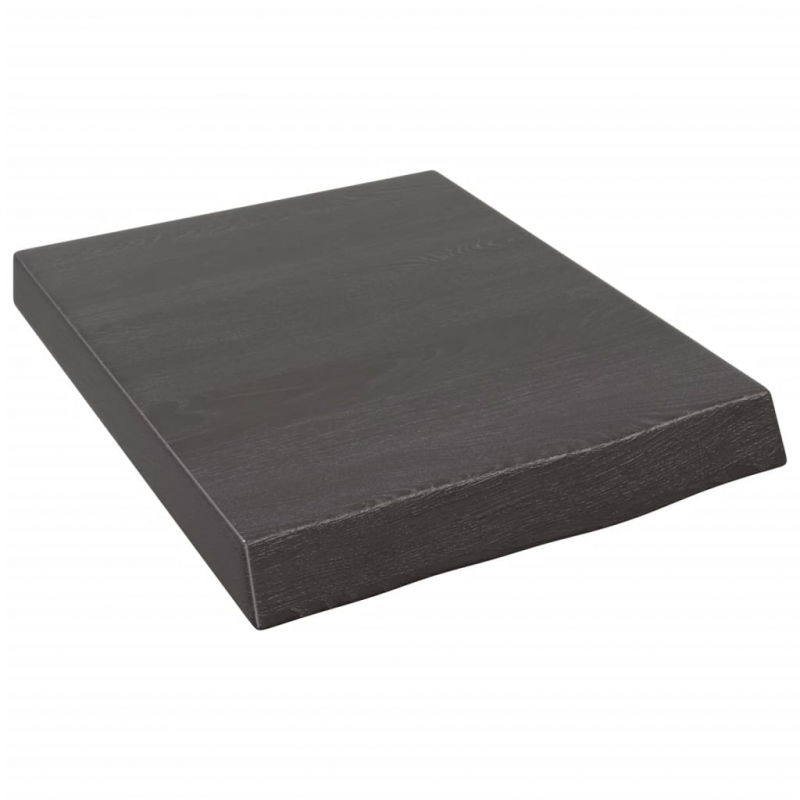 Waschtischplatte Dunkelbraun 40x50x(2-6)cm Massivholz Behandelt