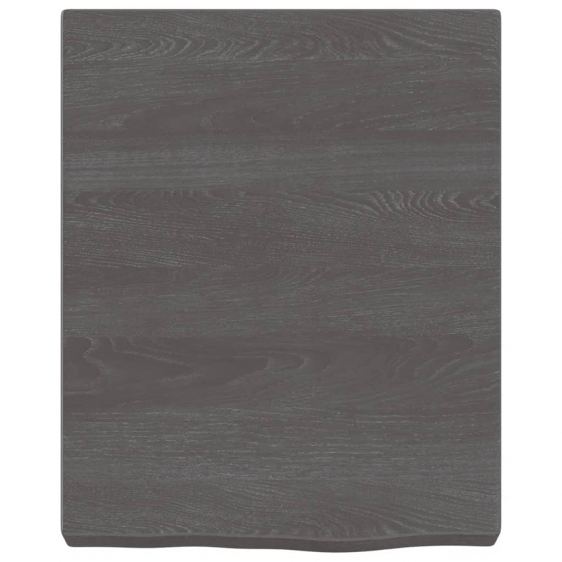 Waschtischplatte Dunkelbraun 40x50x(2-6)cm Massivholz Behandelt