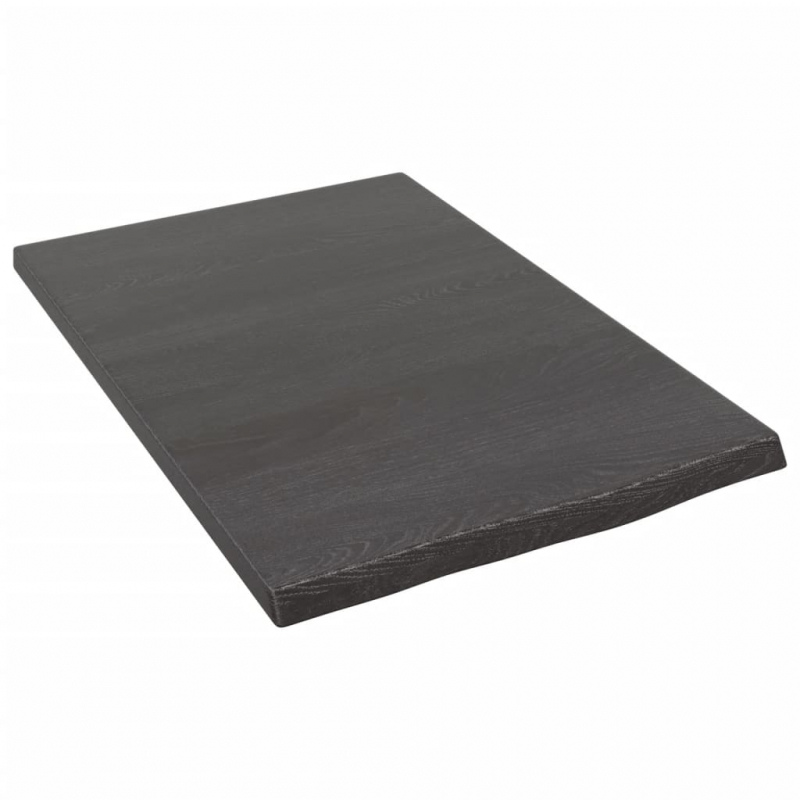 Waschtischplatte Dunkelbraun 40x60x2 cm Massivholz Behandelt