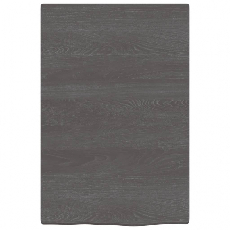 Waschtischplatte Dunkelbraun 40x60x2 cm Massivholz Behandelt