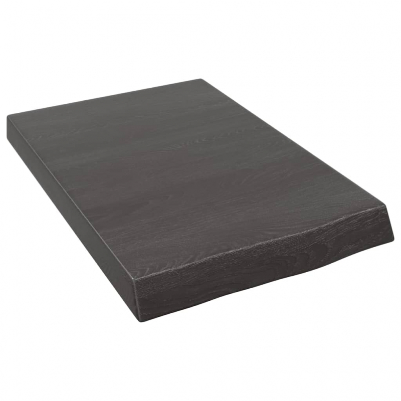 Waschtischplatte Dunkelbraun 40x60x(2-6)cm Massivholz Behandelt