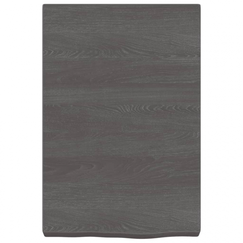 Waschtischplatte Dunkelbraun 40x60x(2-6)cm Massivholz Behandelt