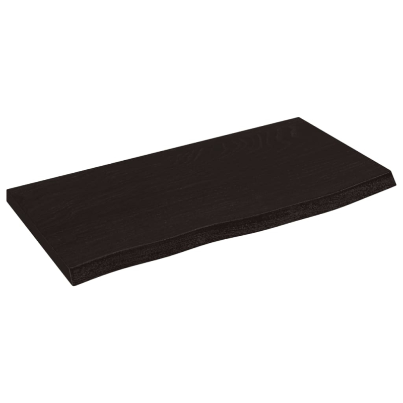 Waschtischplatte Dunkelbraun 60x30x2 cm Massivholz Behandelt