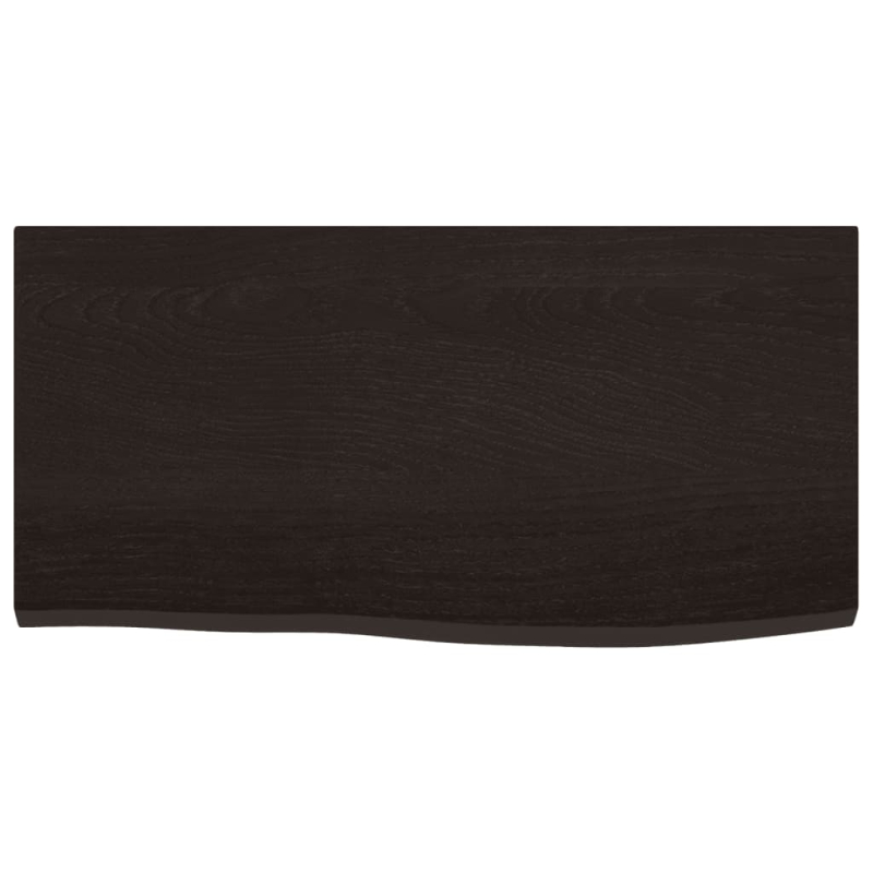 Waschtischplatte Dunkelbraun 60x30x2 cm Massivholz Behandelt