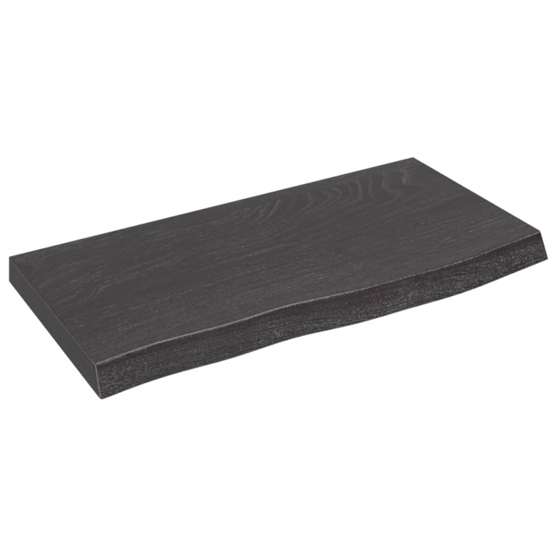 Waschtischplatte Dunkelbraun 60x30x(2-4)cm Massivholz Behandelt
