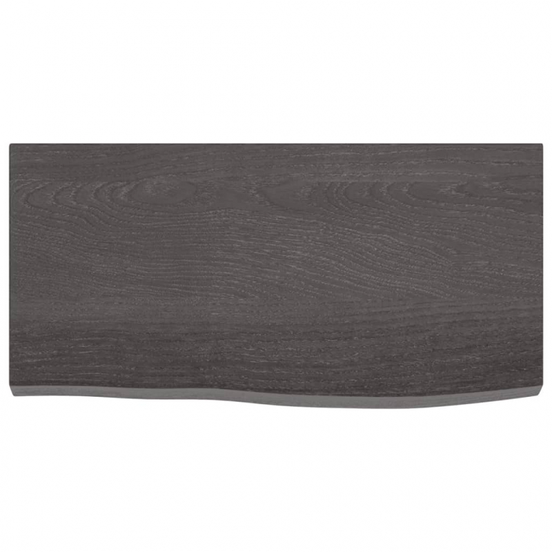 Waschtischplatte Dunkelbraun 60x30x(2-4)cm Massivholz Behandelt