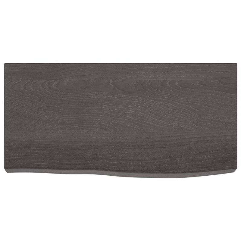 Waschtischplatte Dunkelbraun 60x30x(2-6)cm Massivholz Behandelt