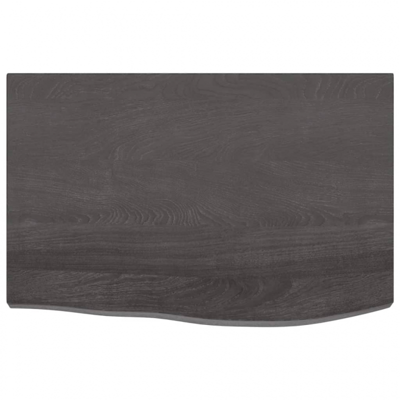 Waschtischplatte Dunkelbraun 60x40x(2-4)cm Massivholz Behandelt