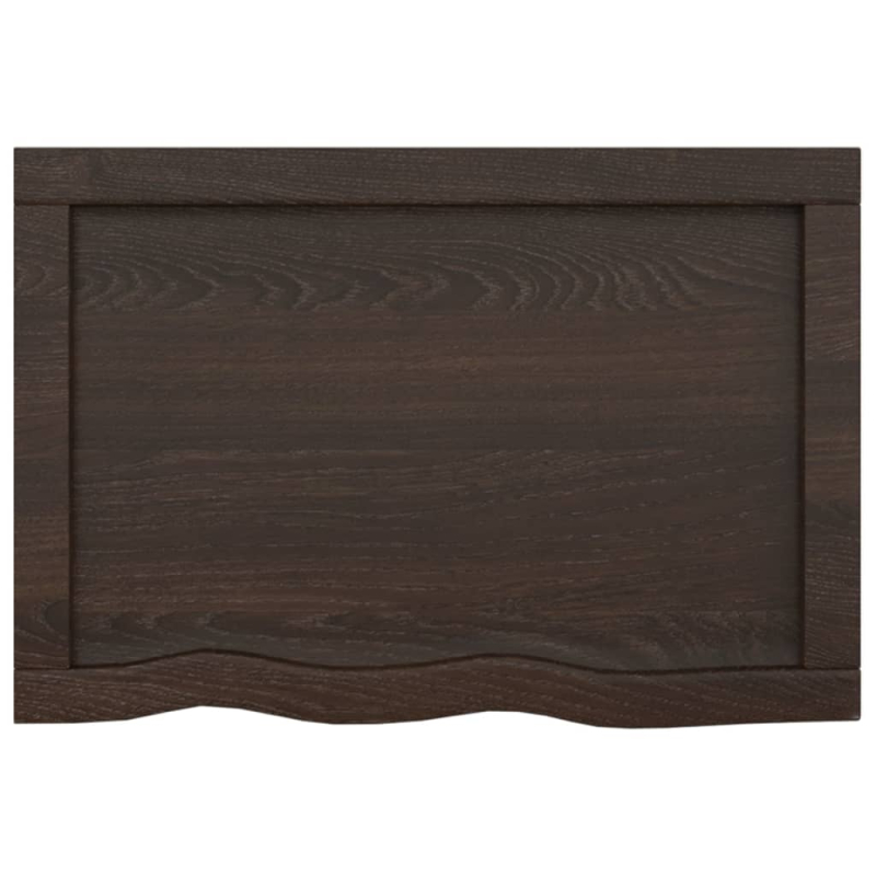 Waschtischplatte Dunkelbraun 60x40x(2-4)cm Massivholz Behandelt
