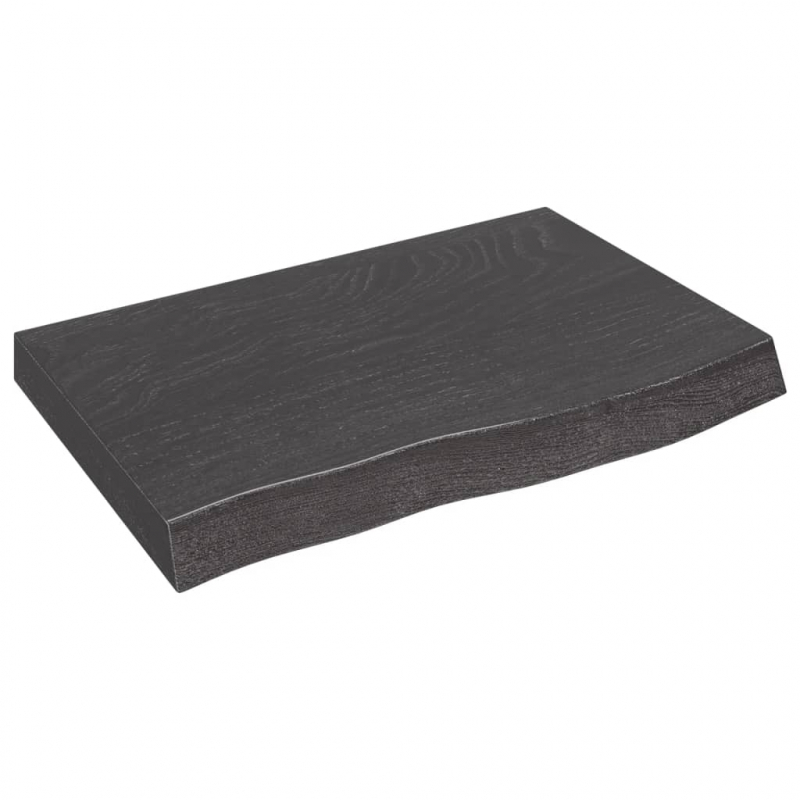 Waschtischplatte Dunkelbraun 60x40x(2-6)cm Massivholz Behandelt