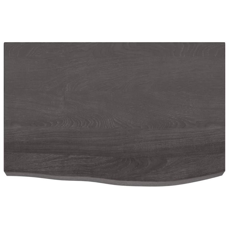 Waschtischplatte Dunkelbraun 60x40x(2-6)cm Massivholz Behandelt