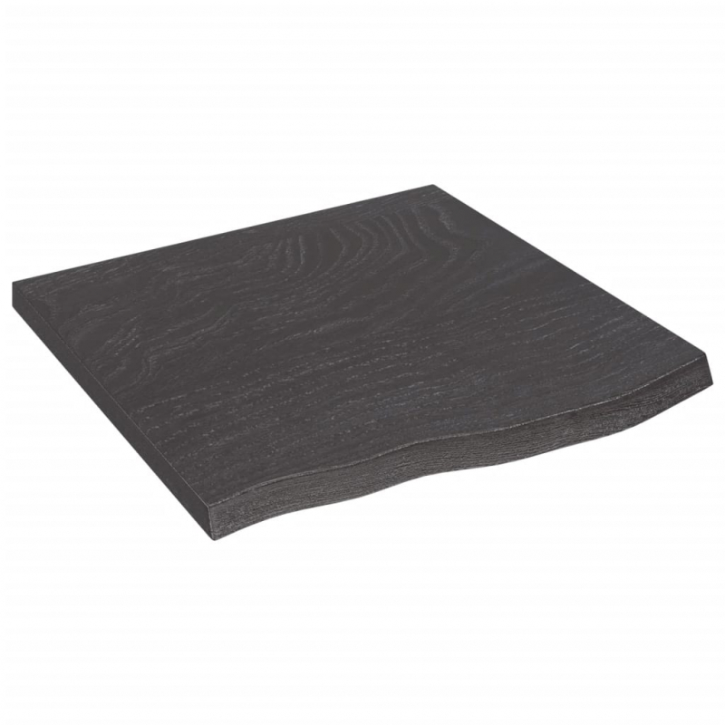Waschtischplatte Dunkelbraun 60x60x(2-4)cm Massivholz Behandelt