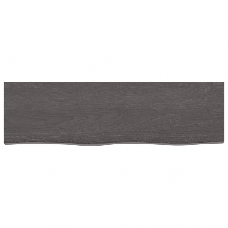 Waschtischplatte Dunkelbraun 100x30x(2-4)cm Massivholz