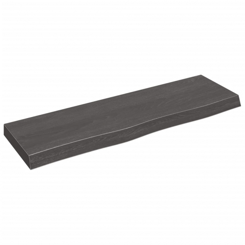 Waschtischplatte Dunkelbraun 100x30x(2-6)cm Massivholz