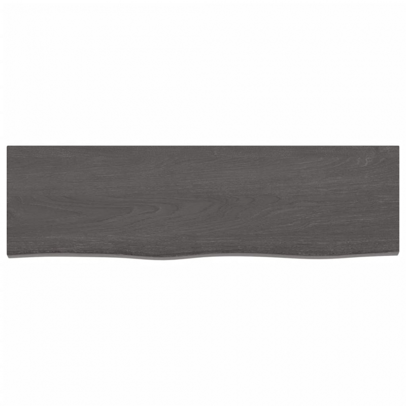 Waschtischplatte Dunkelbraun 100x30x(2-6)cm Massivholz