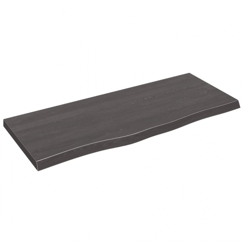 Waschtischplatte Dunkelbraun 100x40x(2-4)cm Massivholz