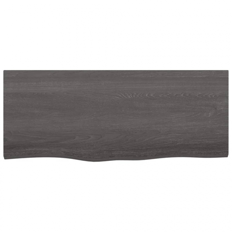 Waschtischplatte Dunkelbraun 100x40x(2-4)cm Massivholz