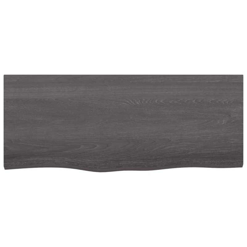 Waschtischplatte Dunkelbraun 100x40x(2-6)cm Massivholz