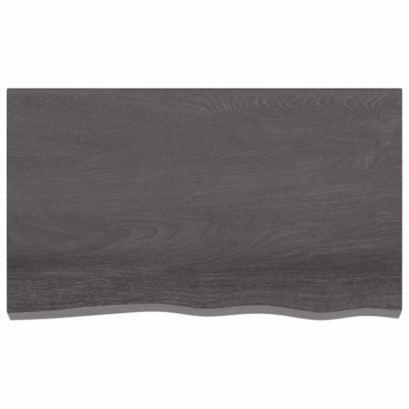 Waschtischplatte Dunkelbraun 100x60x(2-4)cm Massivholz