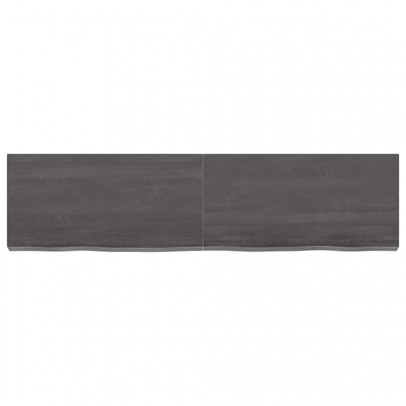 Waschtischplatte Dunkelbraun 120x30x(2-6)cm Massivholz