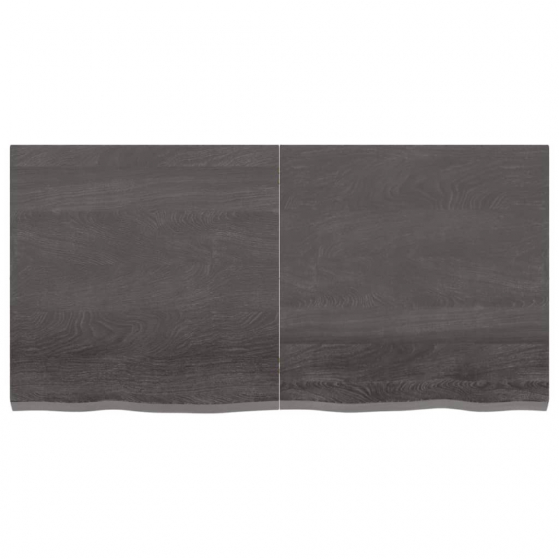 Waschtischplatte Dunkelbraun 120x60x(2-4)cm Massivholz