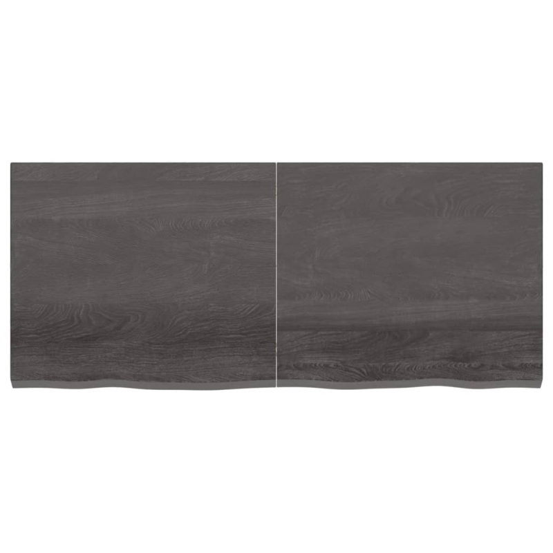 Waschtischplatte Dunkelbraun 140x60x(2-4)cm Massivholz