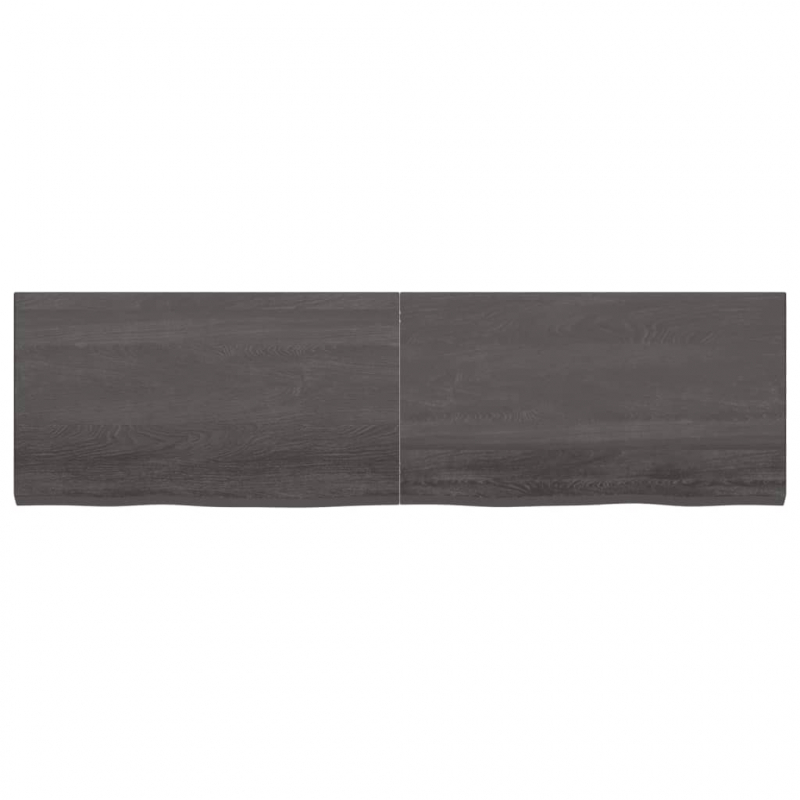 Waschtischplatte Dunkelbraun 180x50x(2-4)cm Massivholz