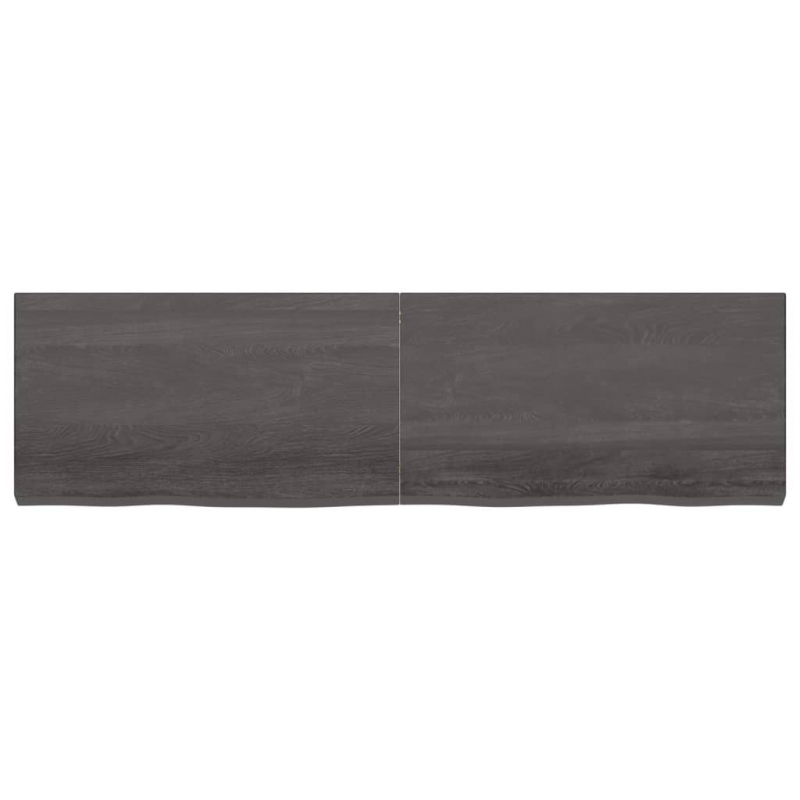 Waschtischplatte Dunkelbraun 180x50x(2-6)cm Massivholz