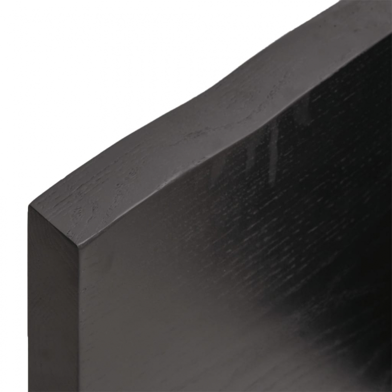 Waschtischplatte Dunkelbraun 200x40x(2-4)cm Massivholz