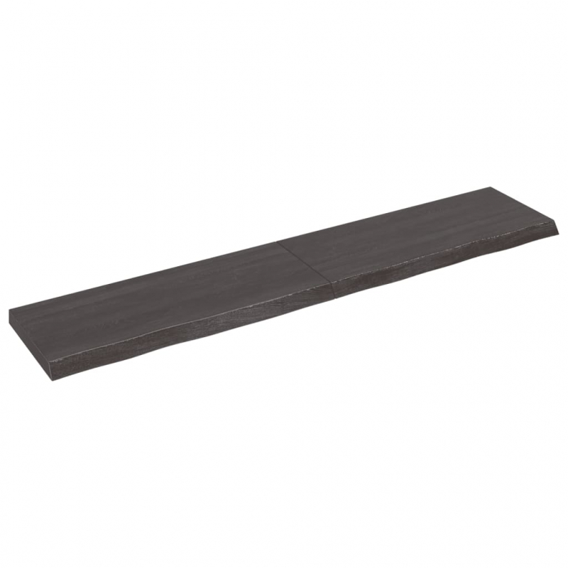 Waschtischplatte Dunkelbraun 200x40x(2-6)cm Massivholz