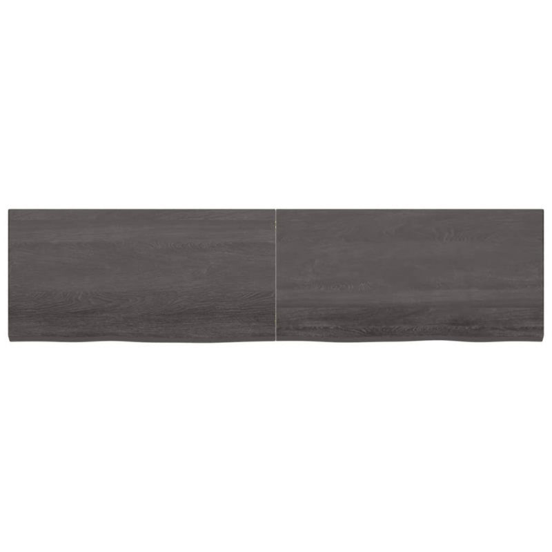Waschtischplatte Dunkelbraun 200x50x(2-4)cm Massivholz