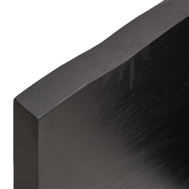 Waschtischplatte Dunkelbraun 200x50x(2-4)cm Massivholz