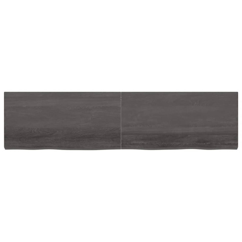 Waschtischplatte Dunkelbraun 200x50x(2-6)cm Massivholz
