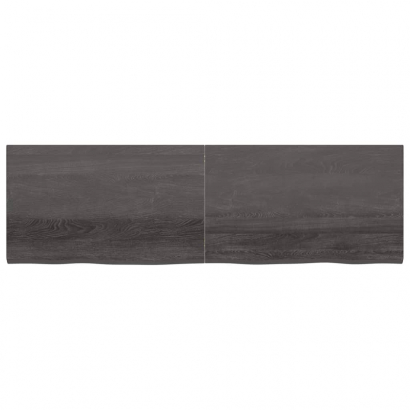 Waschtischplatte Dunkelbraun 200x60x(2-4)cm Massivholz