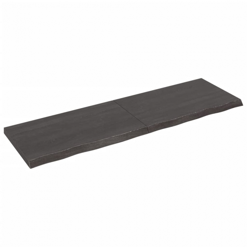 Waschtischplatte Dunkelbraun 200x60x(2-6)cm Massivholz