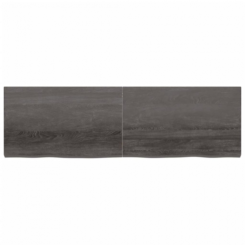Waschtischplatte Dunkelbraun 200x60x(2-6)cm Massivholz