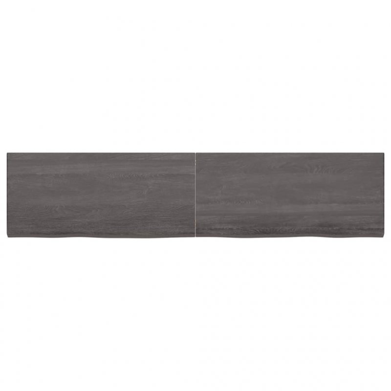 Waschtischplatte Dunkelbraun 220x50x(2-4)cm Massivholz