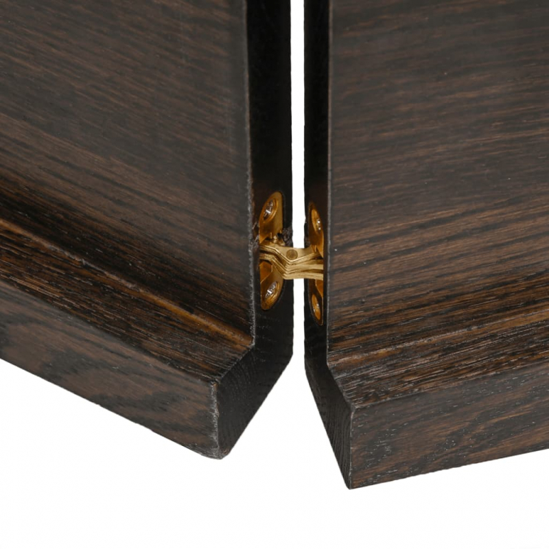 Waschtischplatte Dunkelbraun 220x50x(2-4)cm Massivholz