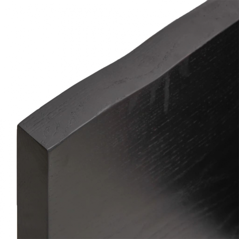 Waschtischplatte Dunkelbraun 220x50x(2-4)cm Massivholz