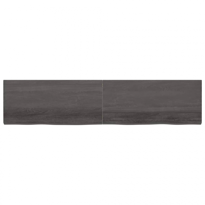 Waschtischplatte Dunkelbraun 220x50x(2-6)cm Massivholz