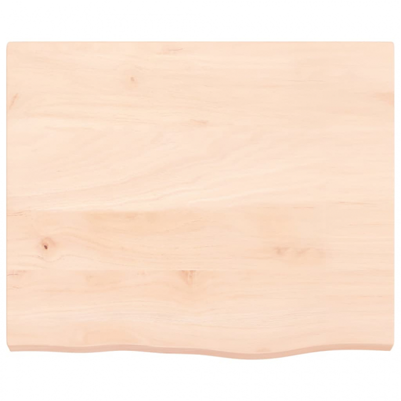 Tischplatte 60x50x(2-4) cm Massivholz Eiche Unbehandelt