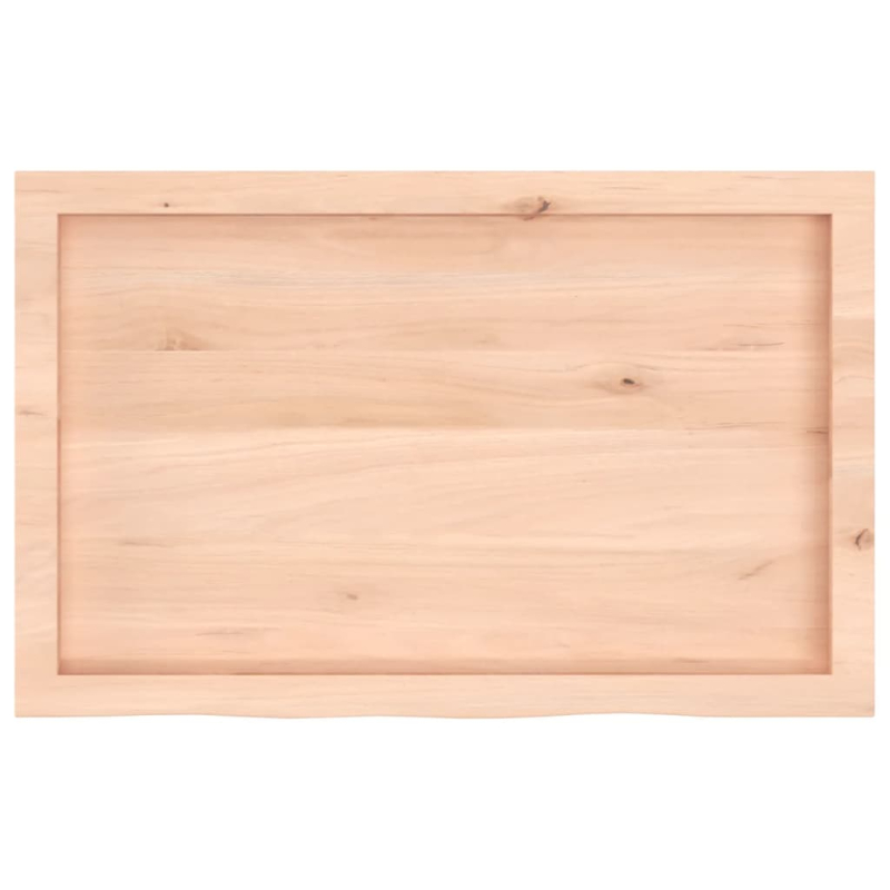 Tischplatte 80x50x(2-6) cm Massivholz Eiche Unbehandelt
