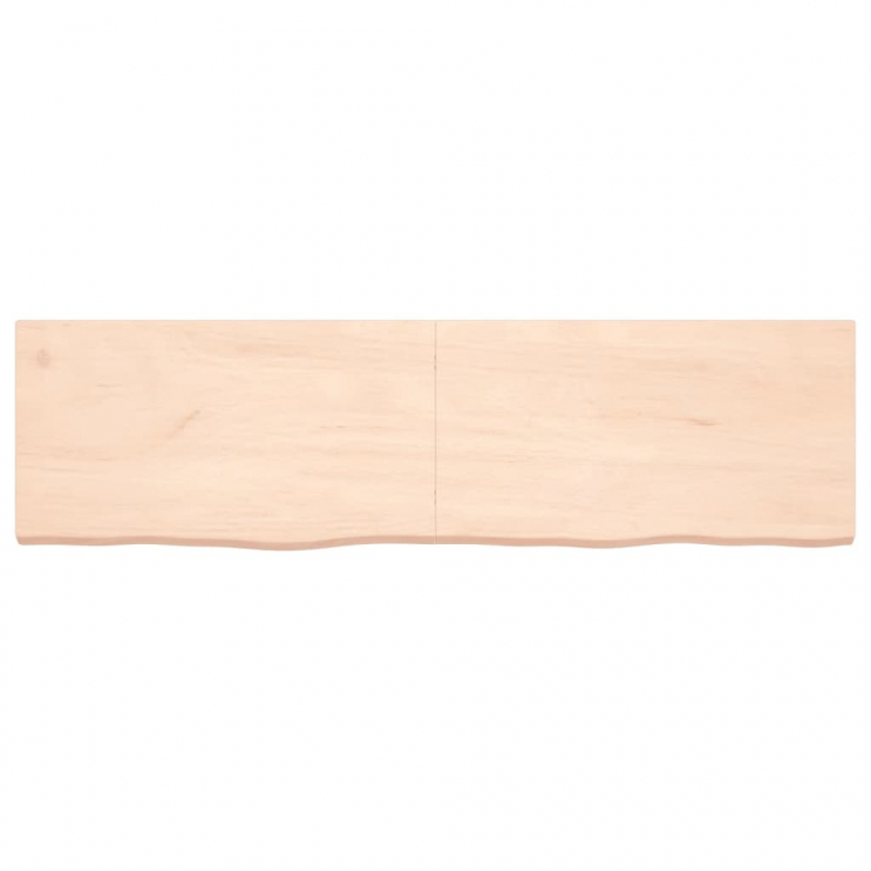 Tischplatte 180x50x(2-6) cm Massivholz Eiche Unbehandelt